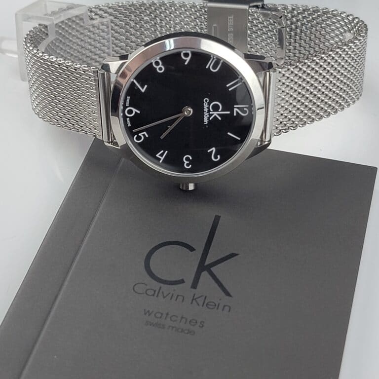 Calvin Klein Minimal Black Dial Silver Mesh Bracelet Watch for Women - K3M52151 Buy Now By Calvin Klein