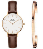 Daniel Wellington Classic Petite St Mawes White Dial Brown Leather Strap Watch For Women - DW00100231 Buy Now By Daniel Wellington