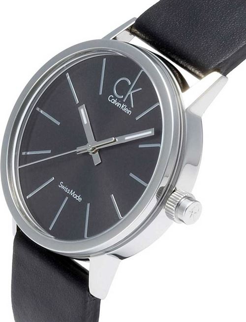 Calvin Klein City Black Dial Black Leather Strap Watch for Men - K2G21107 Buy Now By Calvin Klein