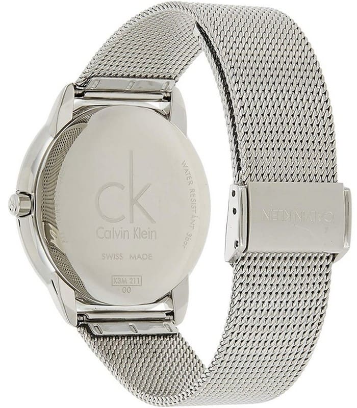 Calvin Klein Minimal Grey Dial Silver Mesh Bracelet Watch for Men - K3M211Y3 Buy Now By Calvin Klein