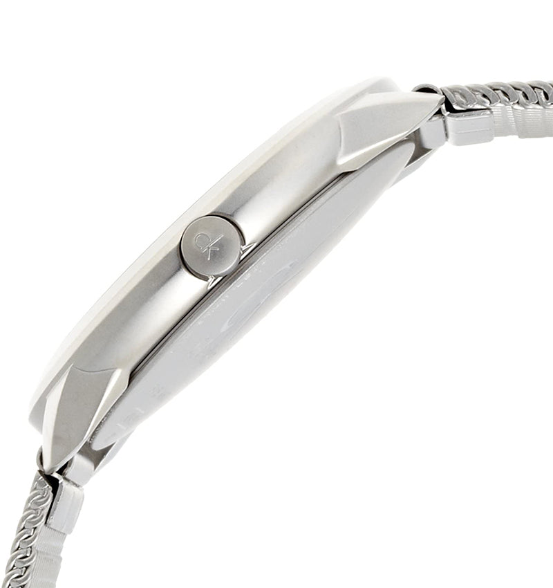 Calvin Klein Minimal Grey Dial Silver Mesh Bracelet Watch for Women - K3M53154 Buy Now By Calvin Klein