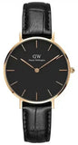 Daniel Wellington Classic Petite Reading Black Dial Black Leather Strap Watch For Women - DW00100167 Buy Now By Daniel Wellington