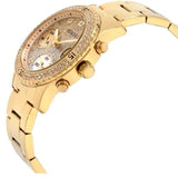 Guess Confetti Diamonds Silver Dial Gold Steel Strap Watch for Women - W0774L5 Buy Now By Guess