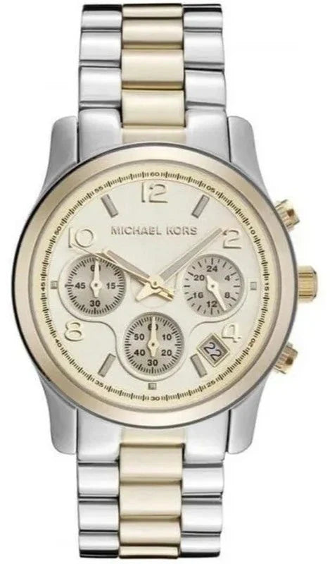 Michael Kors Runway Gold Dial Two Tone Steel Strap Watch for Women - MK5137 Buy Now By Michael Kors