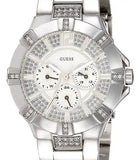 Guess Vista Diamonds Silver Dial Silver Steel Strap Watch for Women - W12080L1 Buy Now By Guess