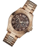 Guess BFF Multifunction Brown Dial Rose Gold Steel Strap Watch for Women - W0231L8 Buy Now By Guess