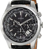 Guess Persuit Multifunction Black Dial Black Leather Strap Watch for Men - W0500G2 Buy Now By Guess