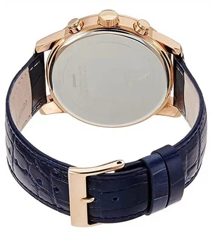 Guess Pinnacle Chronograph White Dial Blue Leather Strap Watch For Men - W0673G6 Buy Now By Guess