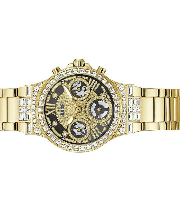 Guess Moonlight Diamonds Gold Dial Gold Steel Strap Watch for Women - GW0320L5 Buy Now By Guess