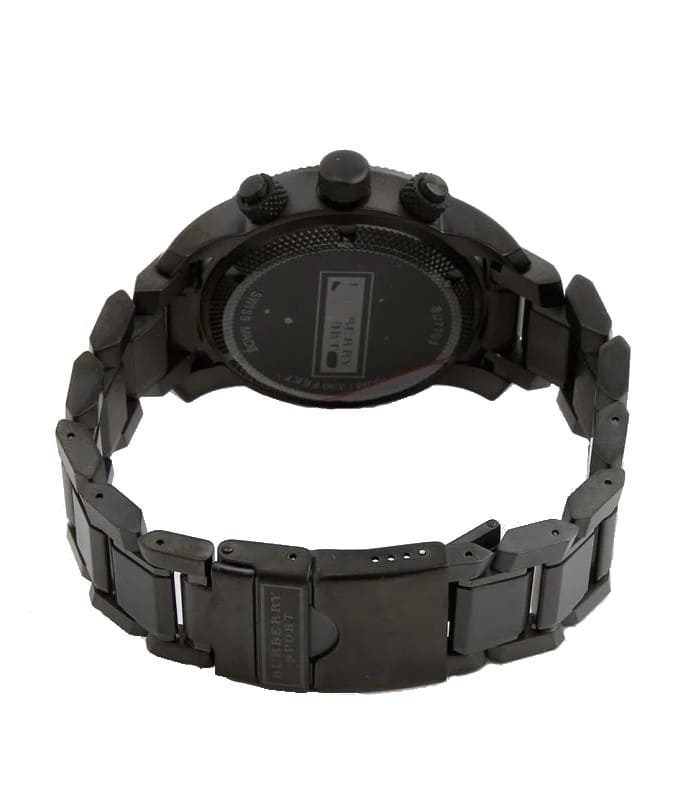 Burberry Sport Chronograph Black Dial Black Steel Strap Watch for Men - BU7703 Buy Now By Burberry