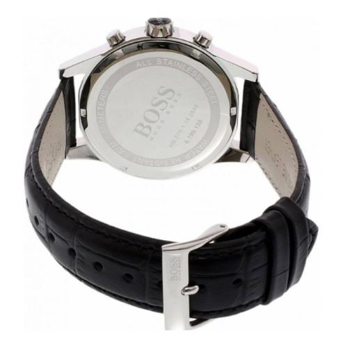 Hugo Boss Jet Black Dial Black Leather Strap Watch for Men - 1513279 Buy Now By Hugo Boss