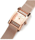 Guess Nouveau Diamonds Rose Gold Dial Rose Gold Mesh Bracelet Watch for Women - W0127L3 Buy Now By Guess