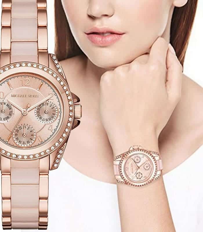 Michael Kors Blair Rose Gold Dial Two Tone Steel Strap Watch for Women - MK6175 Buy Now By Michael Kors