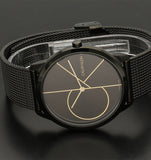 Calvin Klein Minimal Black Dial Black Mesh Bracelet Watch for Men - K3M214X1 Buy Now By Calvin Klein