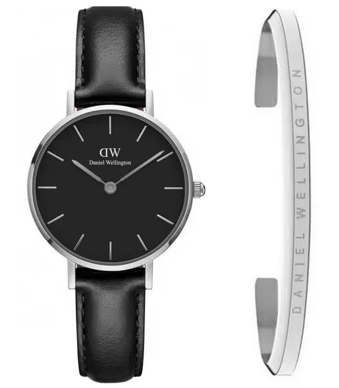 Daniel Wellington Classic Petite Sheffield Black Dial Black Leather Strap Watch For Women - DW00100236 Buy Now By Daniel Wellington