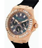 Guess Venus Diamonds Black Dial Black Rubber Strap Watch for Women - GW0118L2 Buy Now By Guess