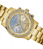 Guess Confetti Diamonds Gold Dial Gold Steel Strap Watch for Women - W0774L2 Buy Now By Guess