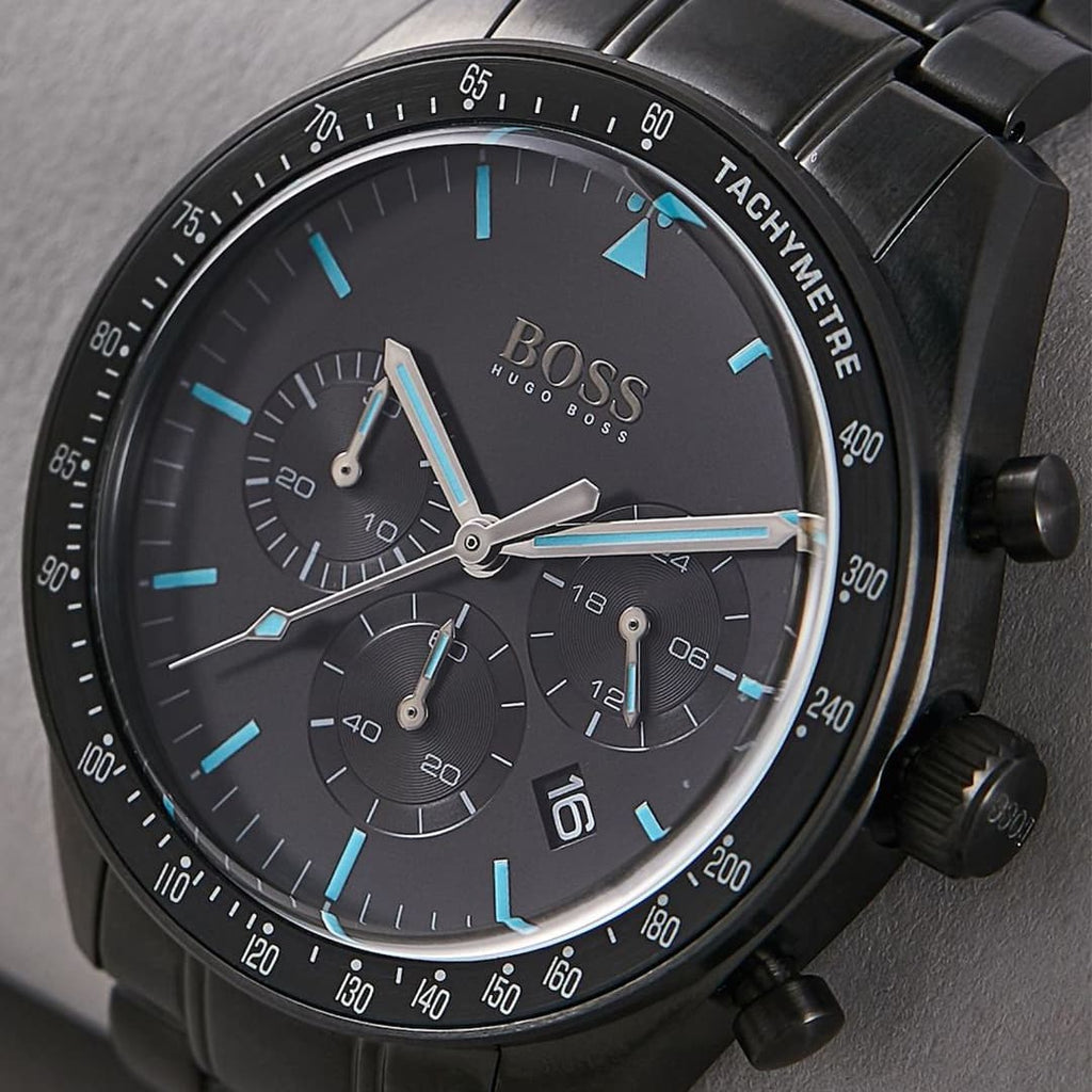 Hugo Boss Trophy Black Dial Black Steel Strap Watch for Men - 1513675 Buy Now By Hugo Boss