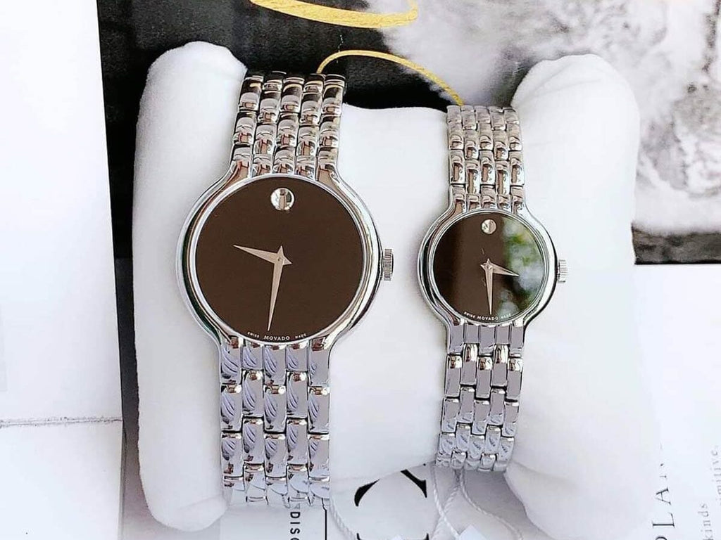 Movado Veturi Quartz Black Dial Silver Steel Strap Watch for Women - 0606338 Buy Now By Movado