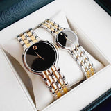 Movado Veturi Quartz Black Dial Two Tone Steel Strap Watch for Women - 0606933 Buy Now By Movado