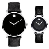 Movado Museum Classic Black Dial Black Leather Strap Watch for Men - 0607194 Buy Now By Movado