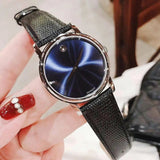 Movado Museum Blue Dial Black Leather Strap Watch For Women - 2100010 Buy Now By Movado