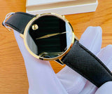 Movado Museum Classic Quartz Black Dial Black Leather Strap Watch for Men - 0607195 Buy Now By Movado