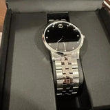 Movado Museum Classic Diamonds Black Dial Silver Steel Strap Watch for Men - 0607201 Buy Now By Movado