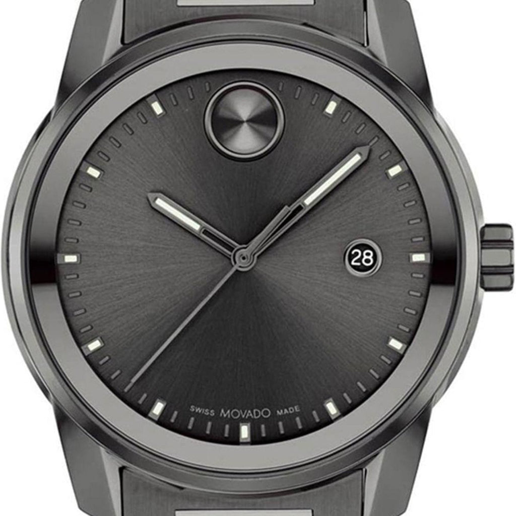 Movado Bold Verso Grey Dial Grey Steel Strap Watch for Men - 3600860 Buy Now By Movado