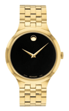 Movado Veturi Quartz Black Dial Gold Steel Strap Watch for Men - 0606934 Buy Now By Movado