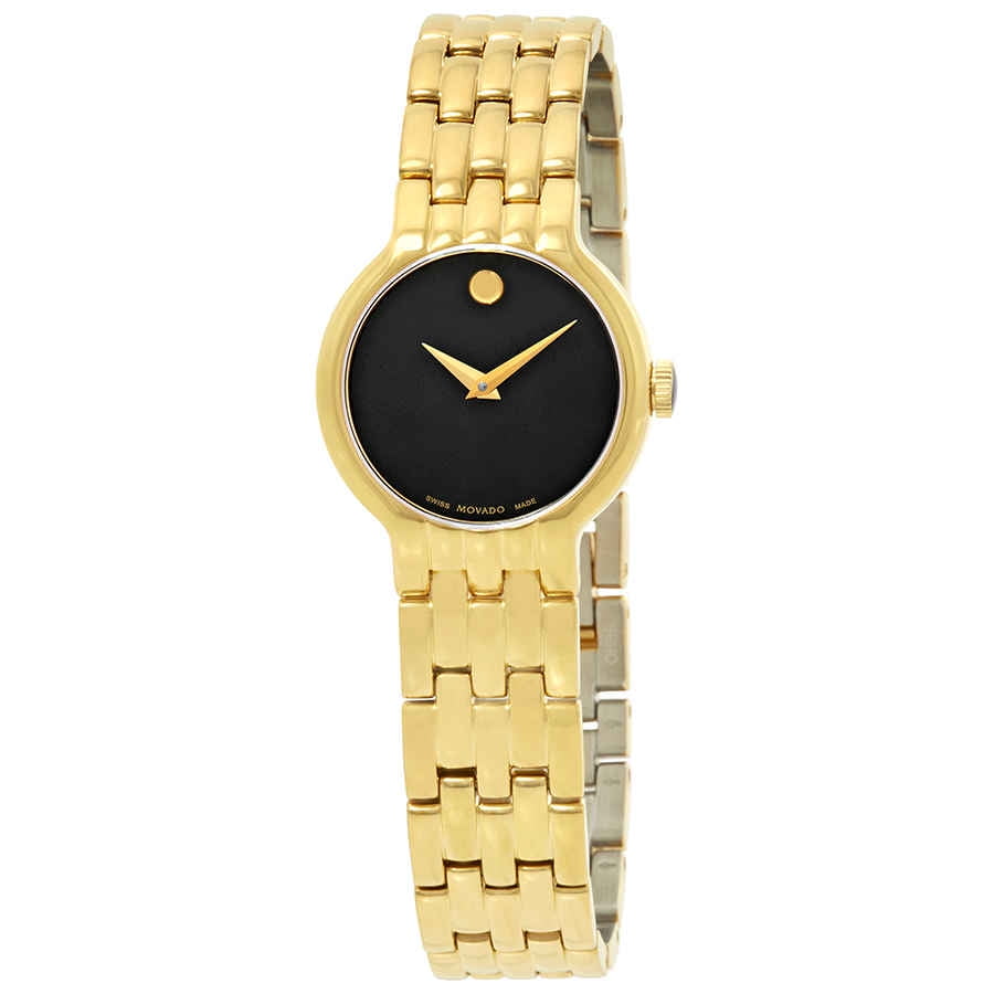 Movado Veturi Quartz Black Dial Gold Steel Strap Watch for Men - 0606934 Buy Now By Movado