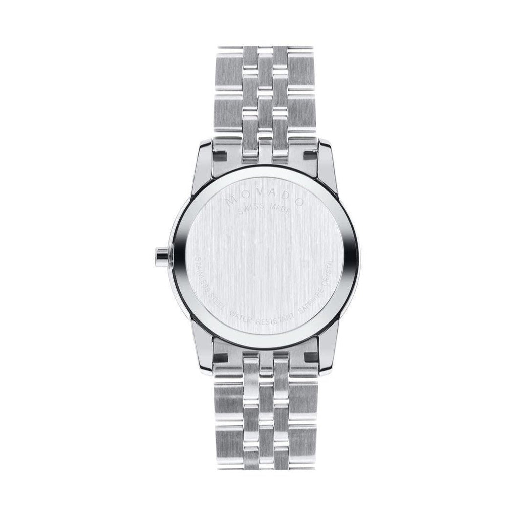 Movado Museum Classic Black Dial Silver Steel Strap Watch For Women - 0606505 Buy Now By Movado