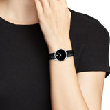 Movado Museum Classic Black Dial Black Leather Strap Watch For Women - 0607015 Buy Now By Movado