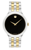 Movado Veturi Quartz Black Dial Two Tone Steel Strap Watch for Men - 0606932 Buy Now By Movado