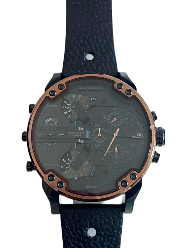 Diesel Mr Daddy 2.0 Chronograph Black Dial Black Steel Strap Watch For Men - DZ7400 Buy Now By Diesel