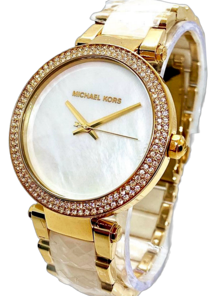 Michael Kors Parker Mother of Pearl Dial Two Tone Steel Strap Watch for Women - MK6400 Buy Now By Michael Kors