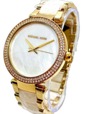 Michael Kors Parker Mother of Pearl Dial Two Tone Steel Strap Watch for Women - MK6400 Buy Now By Michael Kors