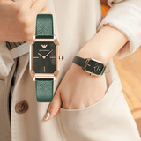 Emporio Armani Gioia Analog Black Mother of Pearl Dial Green Leather Strap Watch For Women - AR11149 Buy Now By Emporio Armani