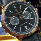 Maserati Legend Chronograph Black Dial Black Leather Strap Watch For Men - R8871638001 Buy Now By Maserati