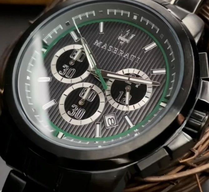 Maserati Royale Chronograph Black Dial Black Steel Strap Watch For Men - R8873637004 Buy Now By Maserati