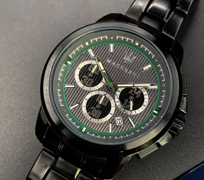 Maserati Royale Chronograph Black Dial Black Steel Strap Watch For Men - R8873637004 Buy Now By Maserati