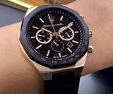 Maserati Stile Black Matte Dial Black Leather Strap Watch For Men - R8871642001 Buy Now By Maserati