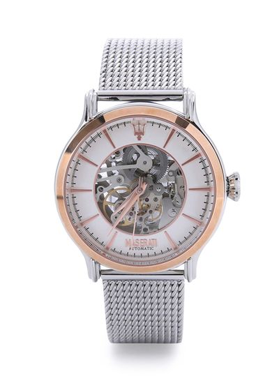 Maserati Epoca Automatic White Dial Silver Mesh Bracelet Watch For Men - R8823118001 Buy Now By Maserati