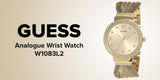 Guess Chiffon Gold Dial Gold Mesh Bracelet Watch For Women - W1083L2 Buy Now By Guess