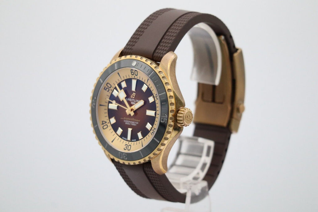 Breitling Superocean Automatic 44 Brown Dial Brown Rubber Strap Watch for Men - N17376201Q1S1 Buy Now By Breitling
