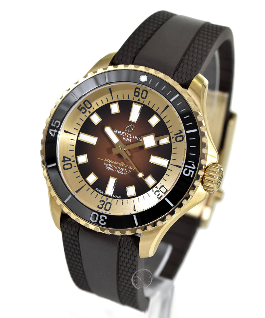 Breitling Superocean Automatic 44 Brown Dial Brown Rubber Strap Watch for Men - N17376201Q1S1 Buy Now By Breitling