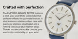 Emporio Armani Renato White DIal Blue Leather Strap Watch For Men - AR11119 Buy Now By Emporio Armani
