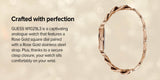 Guess Vanity Rose Gold Dial Rose Gold Steel Strap Watch for Women - W1029L3 Buy Now By Guess
