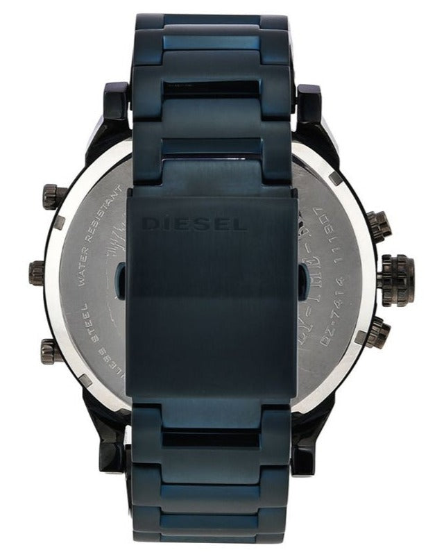 Diesel Daddy 2.0 Chronograph Grey Dial Blue Steel Strap Watch For Men - DZ7414 Buy Now By Diesel