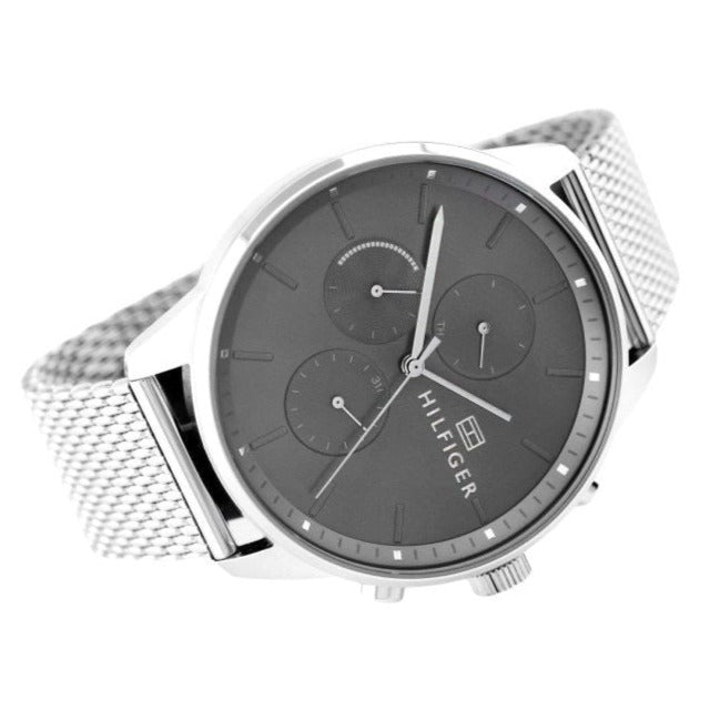 Tommy Hilfiger Chase Quartz Grey Dial Silver Mesh Bracelet Watch For Men - 1791484 Buy Now By Tommy Hilfiger